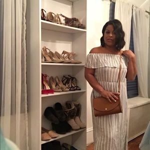 Long dress blue stripes nautical